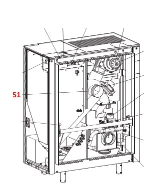 Wodtke ixbase air+ guarnizione tubo della stufa