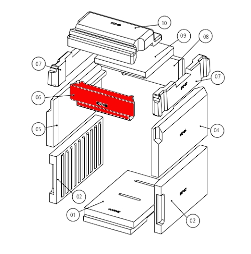 Leda Rubin K16 Vorderstein Schamottestein