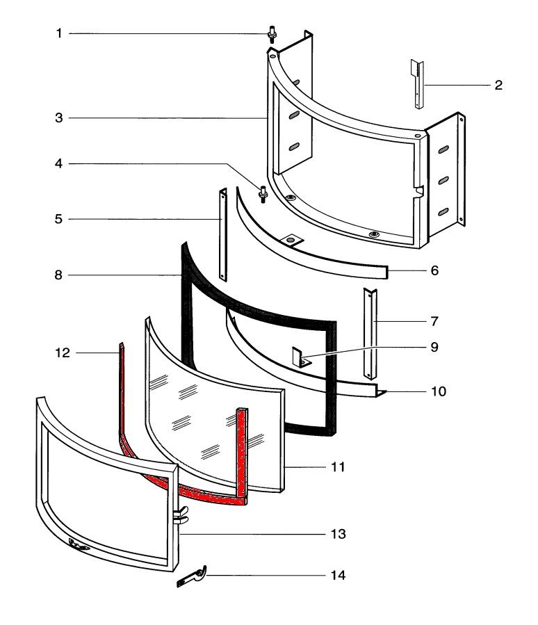 Supra Emeraude 1800 Scheibendichtung Glasdichtung