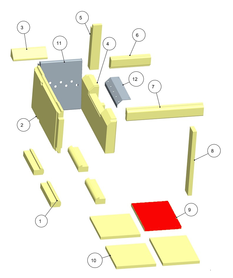 Haas-Sohn HSDH 75.5 pietra per fondo a destra posteriore