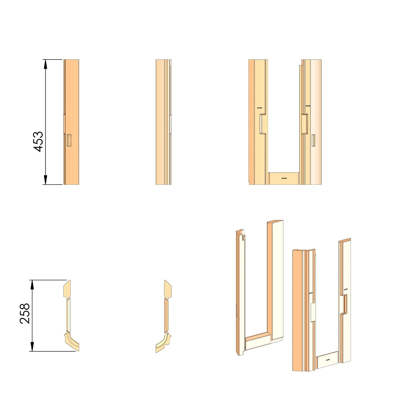 Termatech TT23RGW pietra laterale set