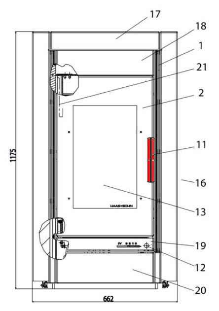 Haas-Sohn Kerpen 232.17 impugnatura sportello