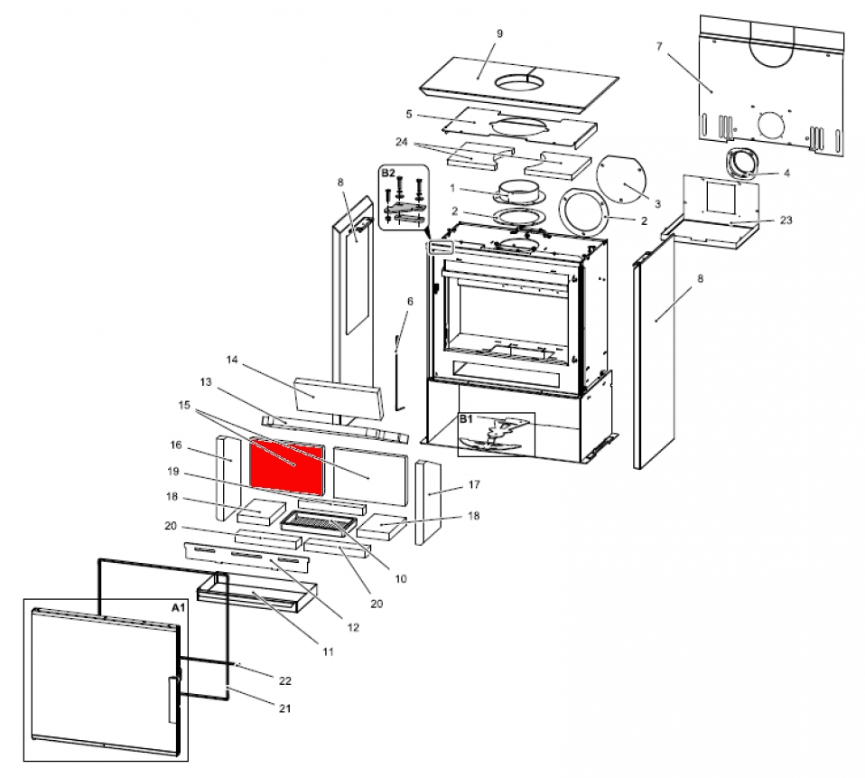 Haas+Sohn Calma easy 347.15 Rückwandstein links