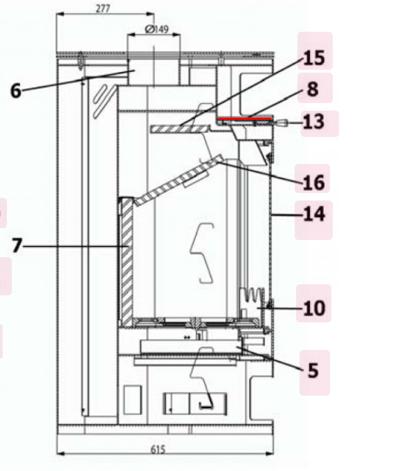 Haas-Sohn Lillehammer 264.15 inserto vano scaldavivande set