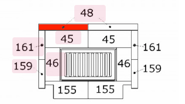 Haas+Sohn Göteborg 252.17 Rückwandstein links Feuerraumstein