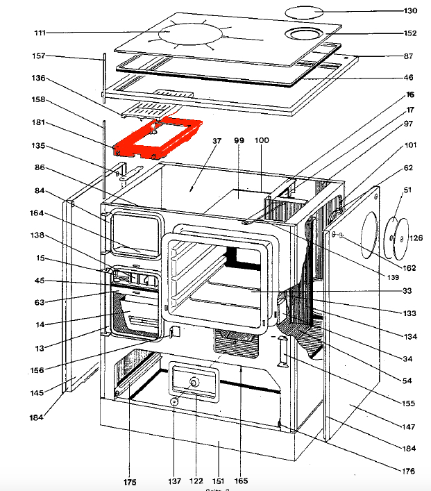 Wamsler K116 cadre de grille support de grille