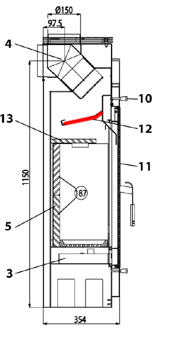 Haas+Sohn Ascoli 219.17 Zugumlenkung unten Prallplatte