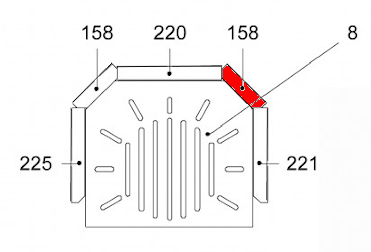 Haas+Sohn Nordal II 249.17 Seitenstein rechts hinten Schamottestein