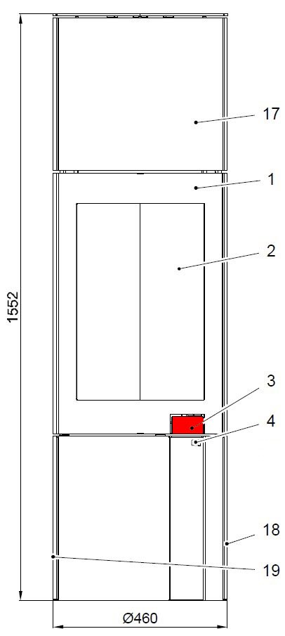 Haas-Sohn Kalius 286.12 impugnatura sportello