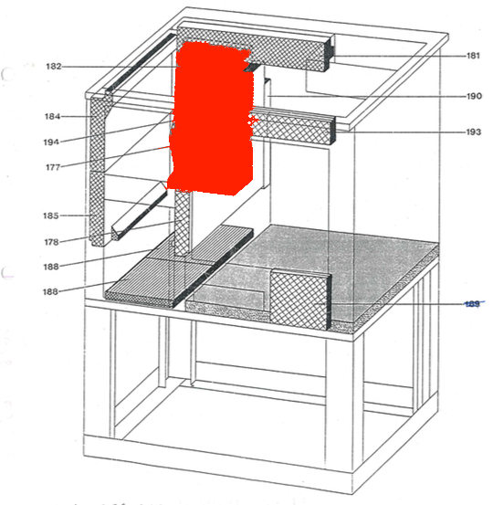 Wamsler Typ 113 K61 Rückwandstein A 