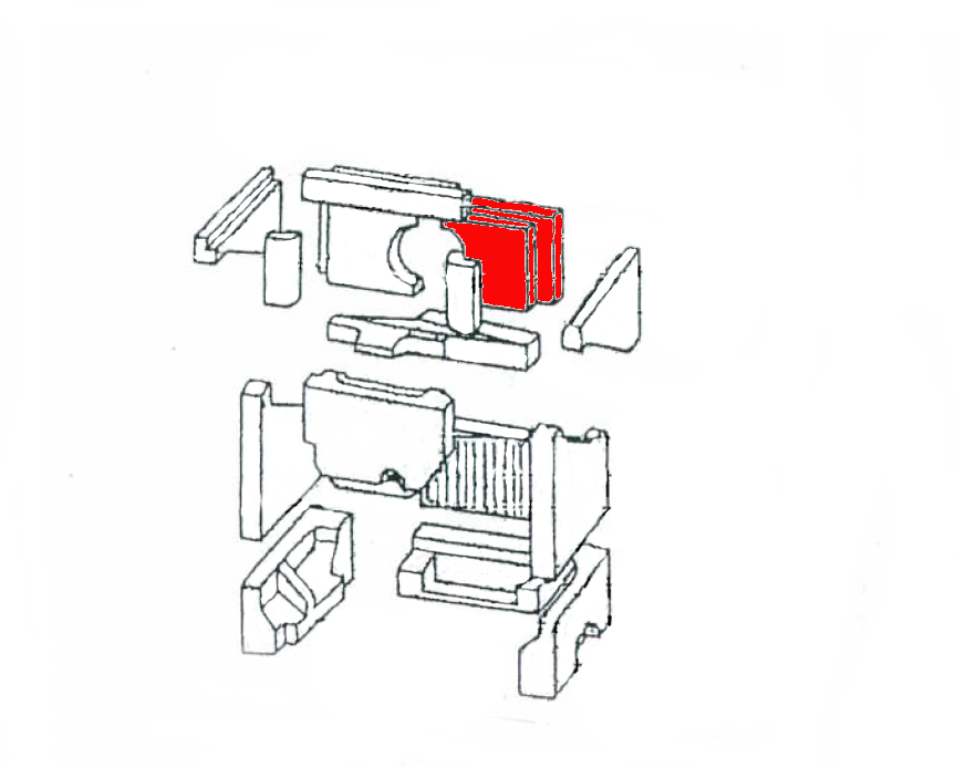 Koppe KH 60 Abschirmung rechts hinten Brennraumstein