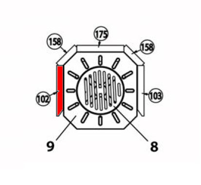 Haas+Sohn Trient 262.15 Seitenstein links vorne Feuerraumstein