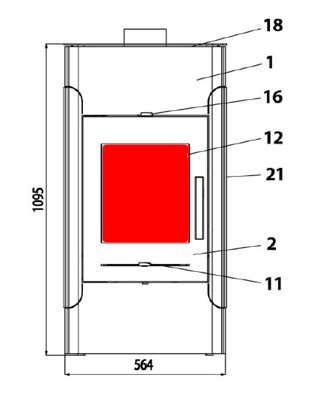 Haas+Sohn Belaqua 468.19-WT Sichtscheibe Schauglas