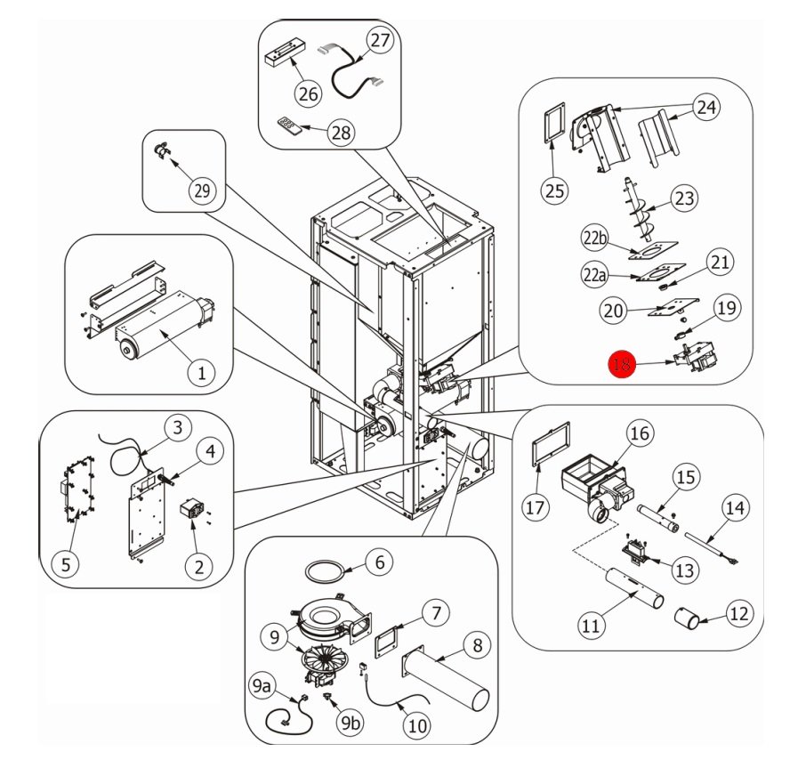 MCZ EGO-Air 1.0 motore coclea