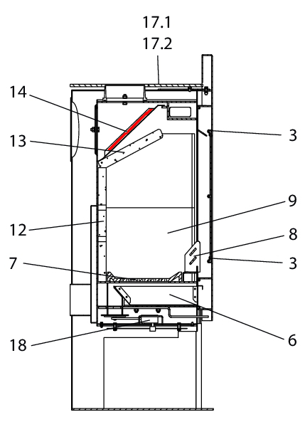 Wodtke KK 94 deflettore di tiraggio in alto