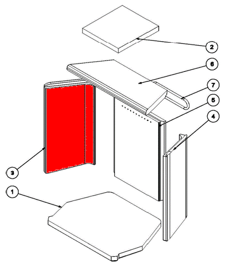 Attika Rondo 120 Seitenstein links Vermiculitestein