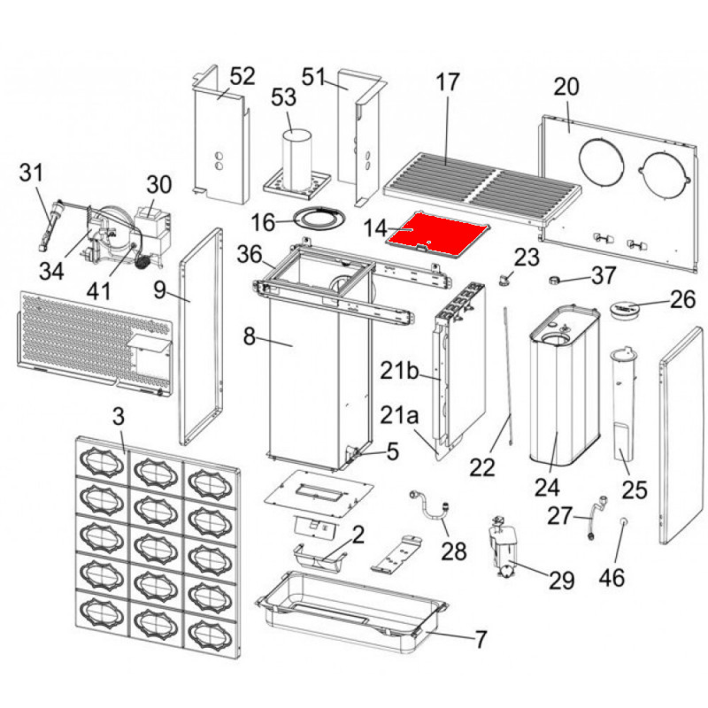 Haas-Sohn Capri 400.35 coperchio terminale focolare